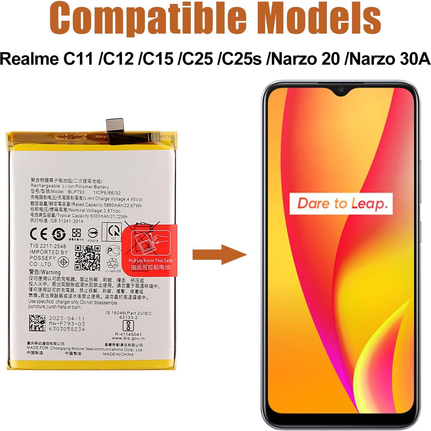 Batería Duotipa BLP793 para Realme C11/C12/C15/C25/Narzo 20