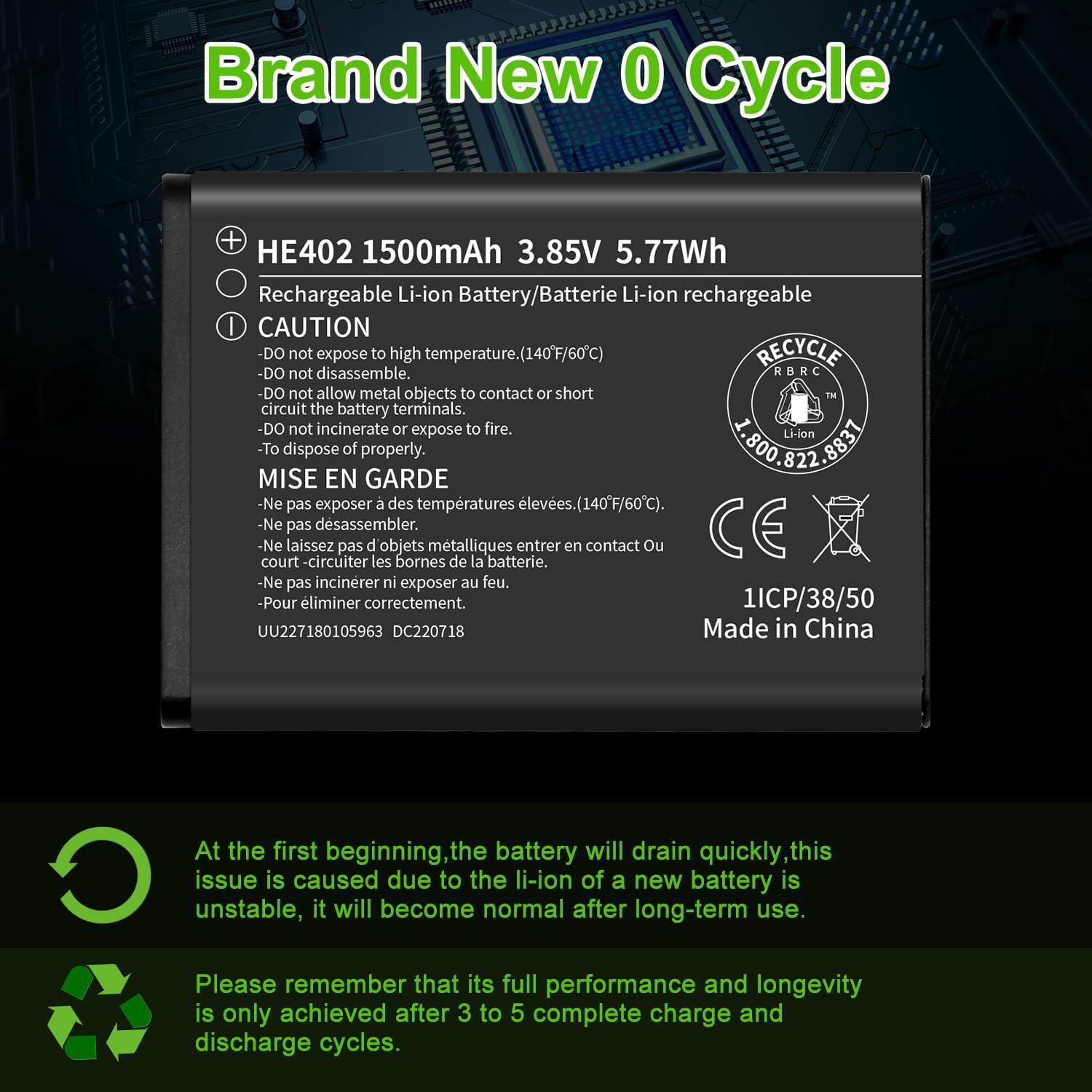 Batería de Reemplazo HE402 WUHAO para Nokia 2760 Flip 32g