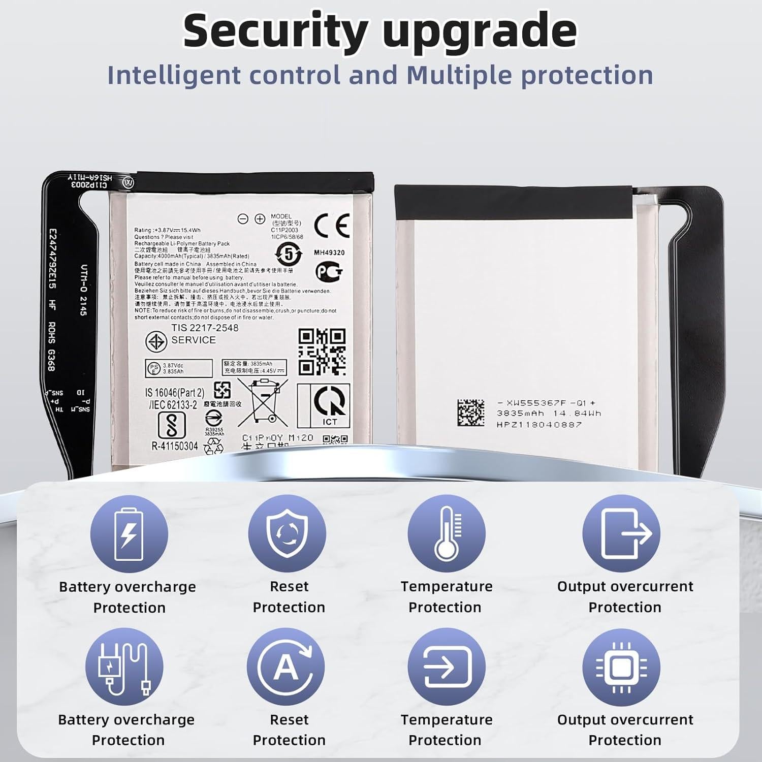 Batería de Reemplazo C11P2003 para ASUS Zenfone 8 4000mAh