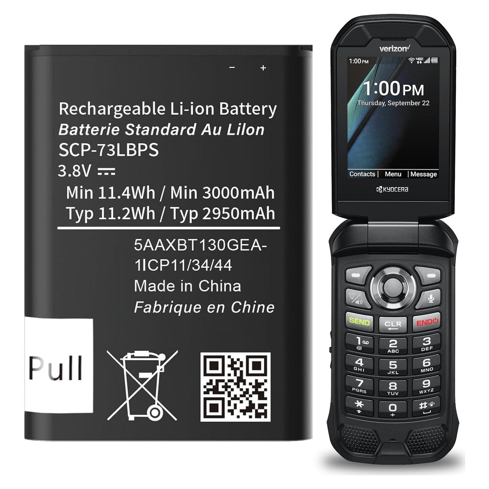 Batería de Reemplazo ITMBET SCP-73LBPS 3000mAh para Kyocera