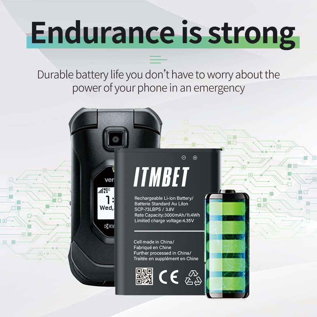 Batería de Reemplazo ITMBET SCP-73LBPS 3000mAh para Kyocera