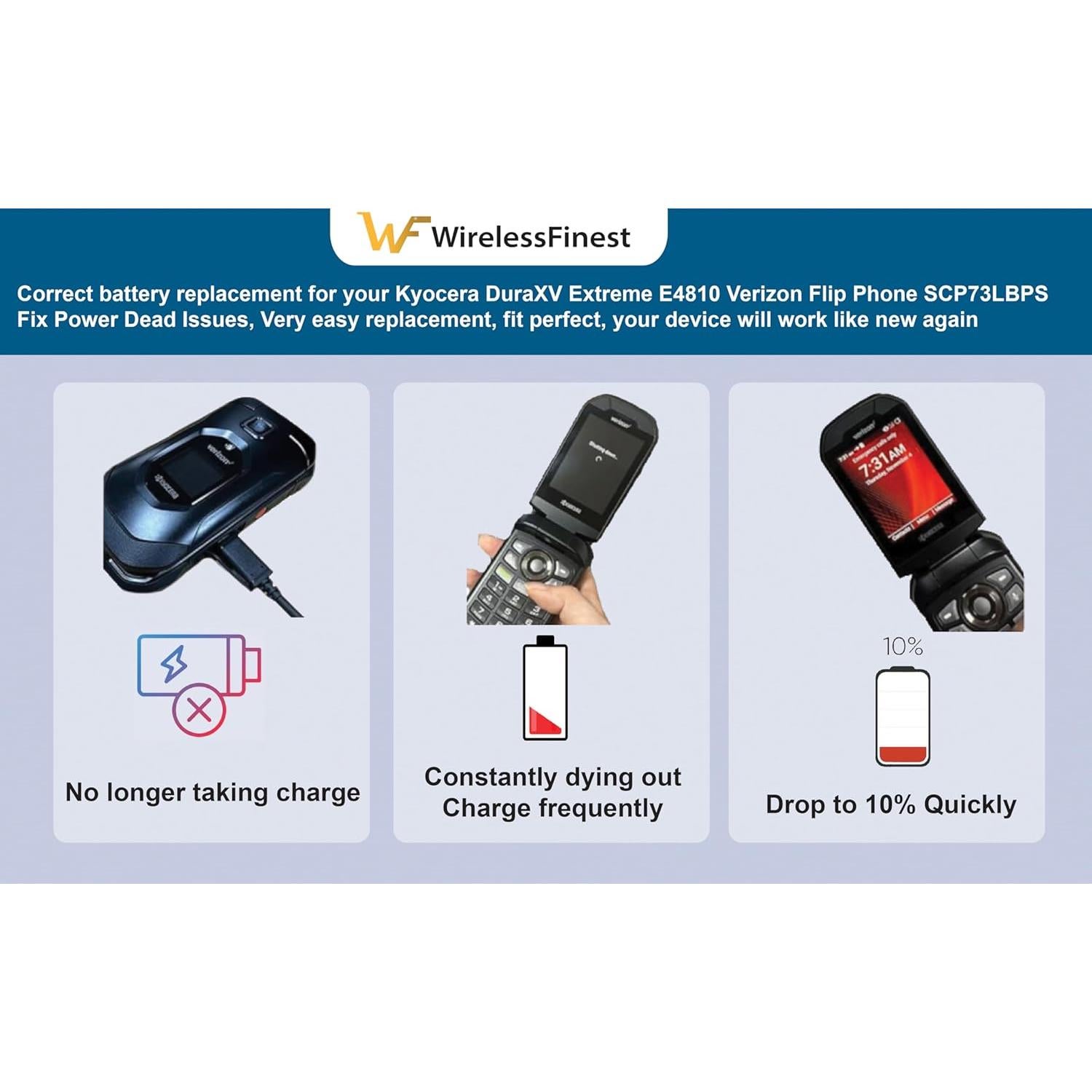 Batería de Reemplazo Kyocera DuraXV Extreme SCP-73LBPS