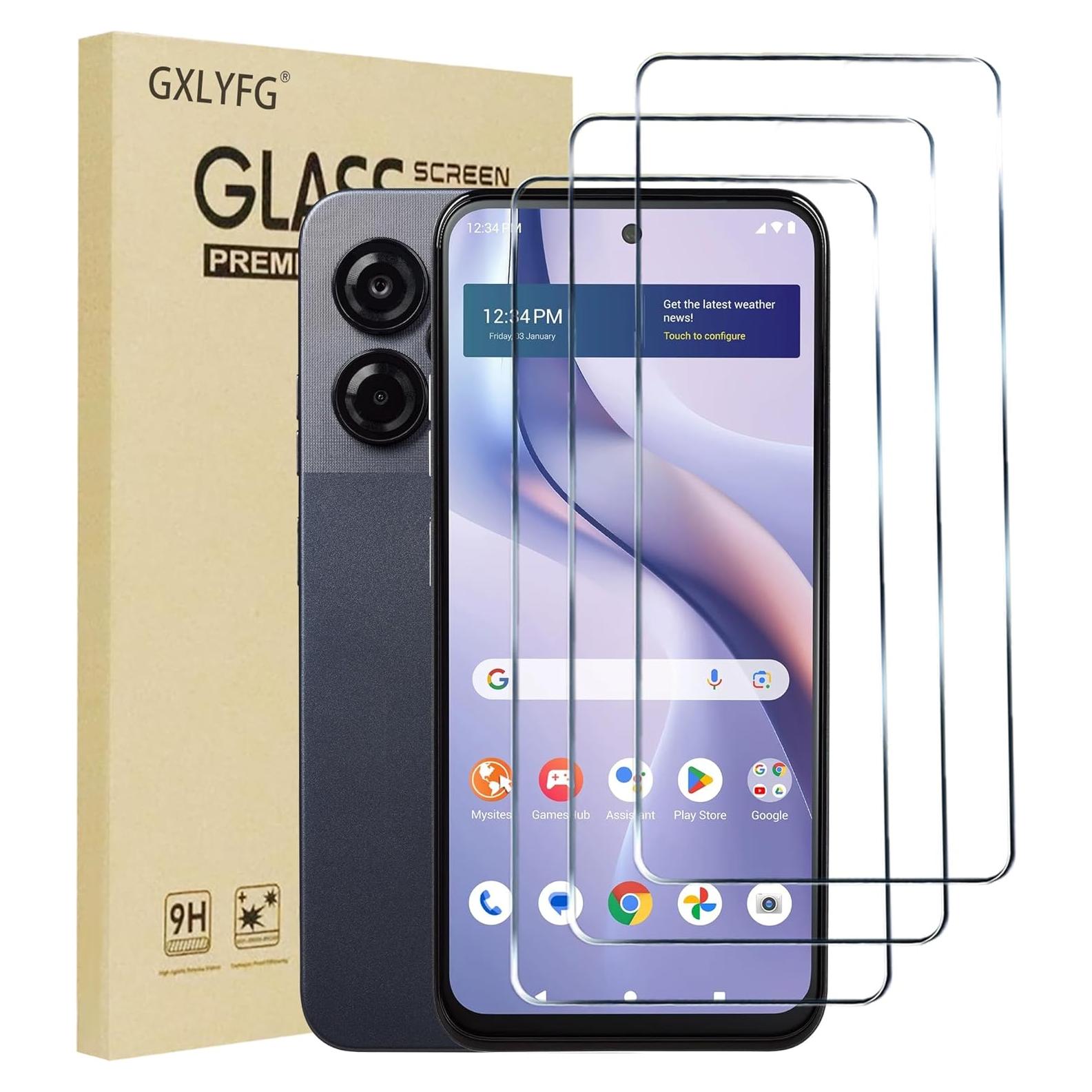 Paquete de 3 Protectores de Pantalla Vidrio Templado GXLYFG para BLU View Speed Ultra 5G