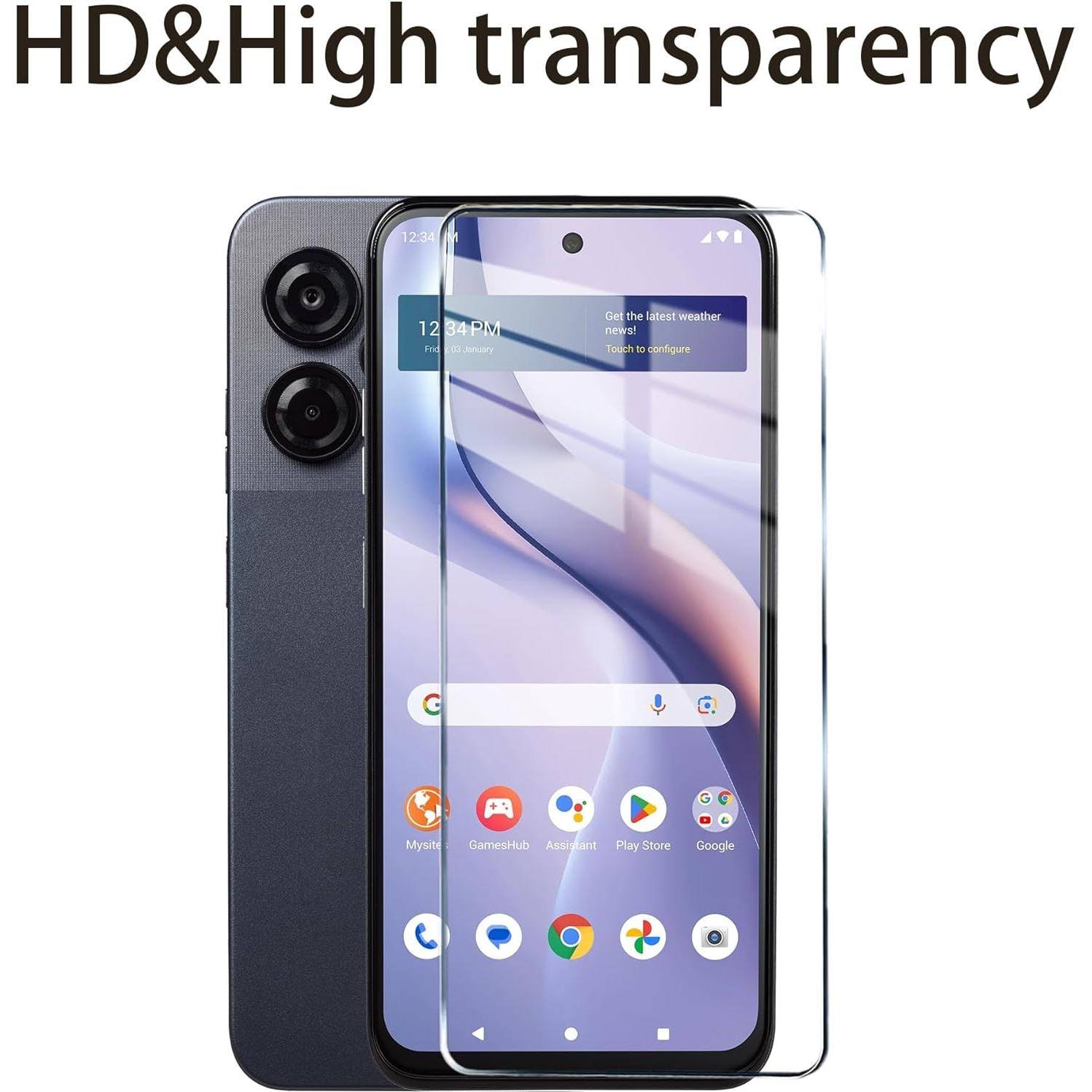 Paquete de 3 Protectores de Pantalla Vidrio Templado GXLYFG para BLU View Speed Ultra 5G