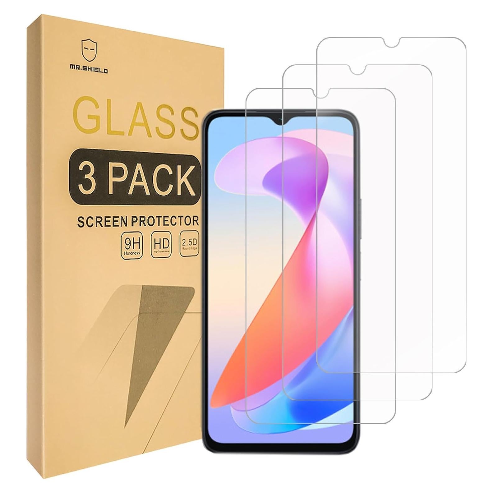 Mr.Shield Protector de Pantalla Vidrio Templado Honor X6a 3 PCS
