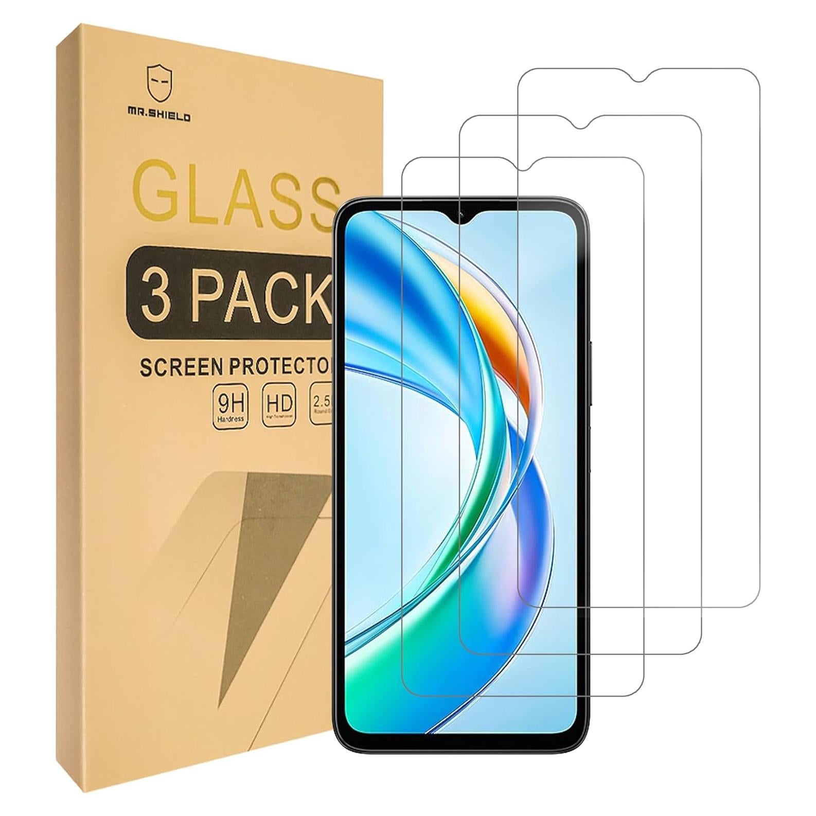 Protector de Pantalla Mr.Shield para Honor X5b/X5b Plus - Vidrio Templado 9H - Paquete de 3