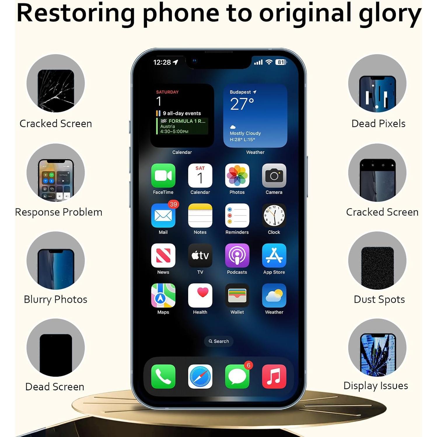 Pantalla OLED Reemplazo para iPhone X XLX 5.8" con Marco