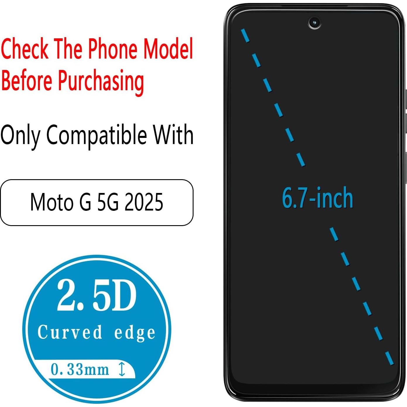 Protector de Pantalla Vidrio Templado Bencuku Moto G 5G 2025