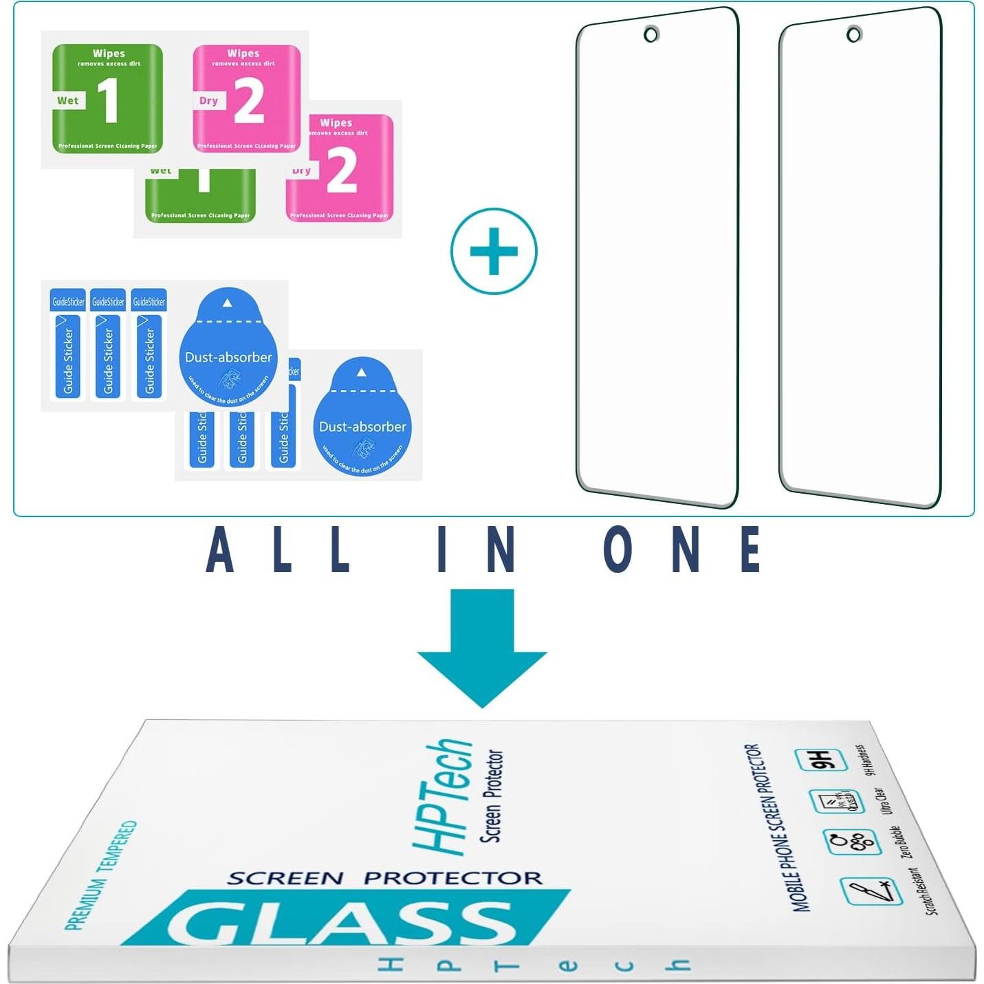 Protector de Pantalla HPTech para Motorola Moto G Power 2022 - Vidrio Templado 9H