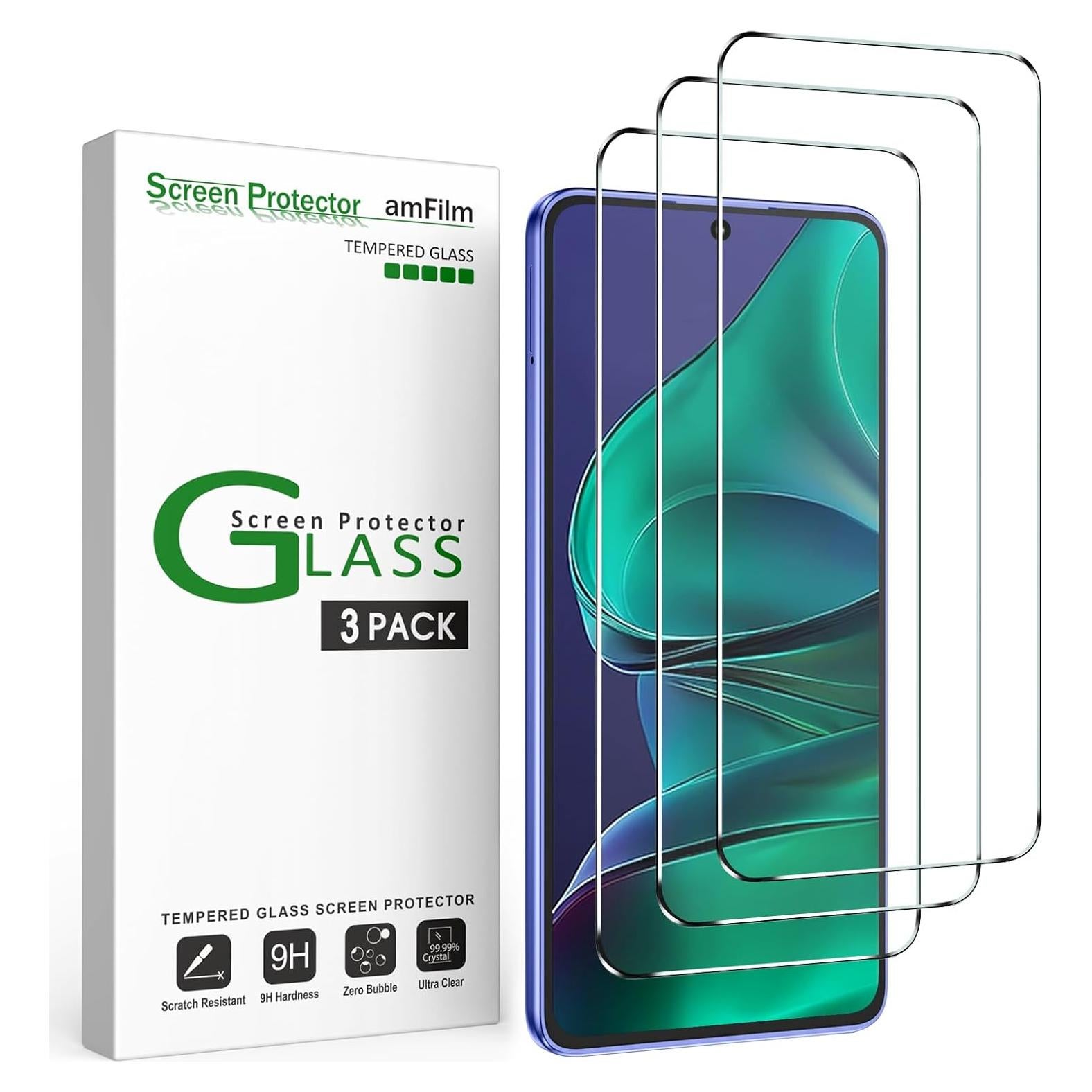 Protector de Pantalla Vidrio Templado amFilm para Moto G Stylus 5G 2025