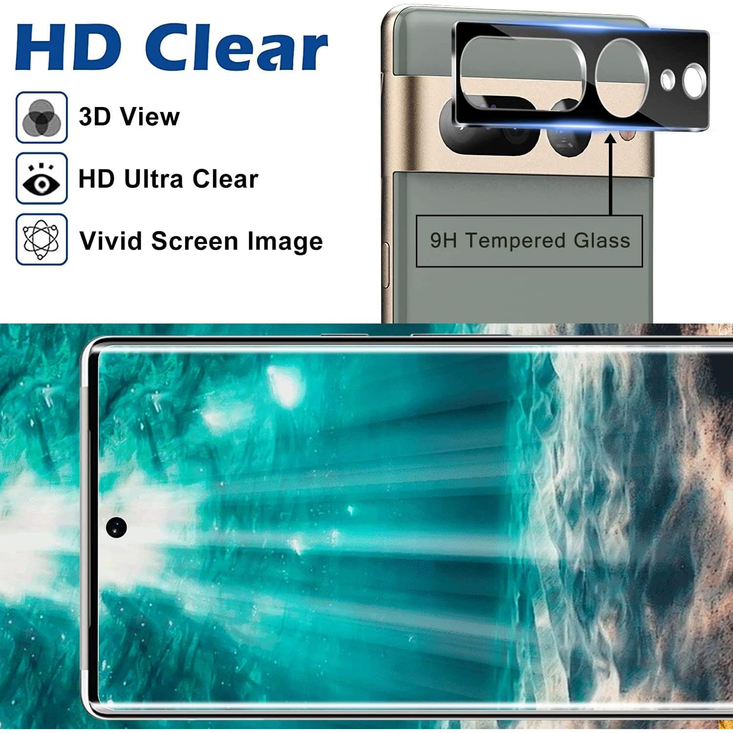 Protector de Pantalla Vidrio Templado Arshek Pixel 7 Pro 3+1