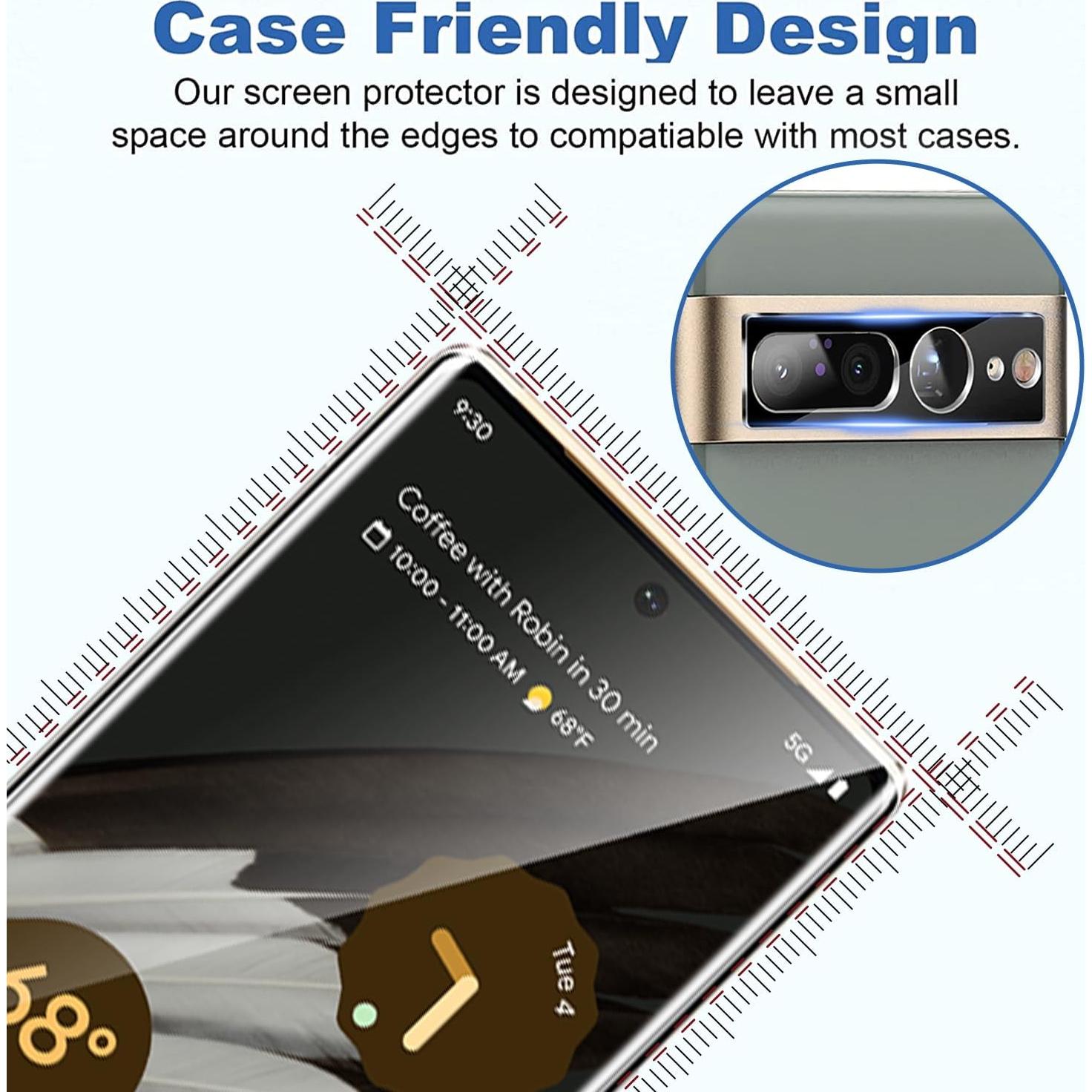 Protector de Pantalla Vidrio Templado Arshek Pixel 7 Pro 3+1