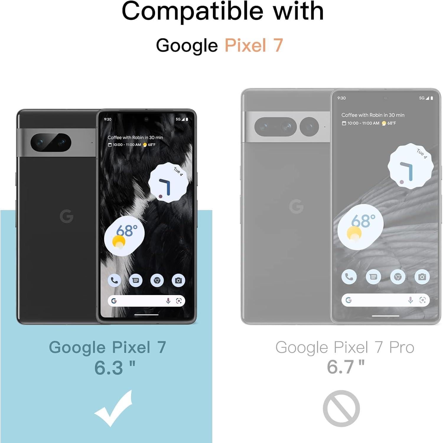 Protector de Pantalla JETech para Google Pixel 7 - Vidrio Templado HD - Paquete de 3