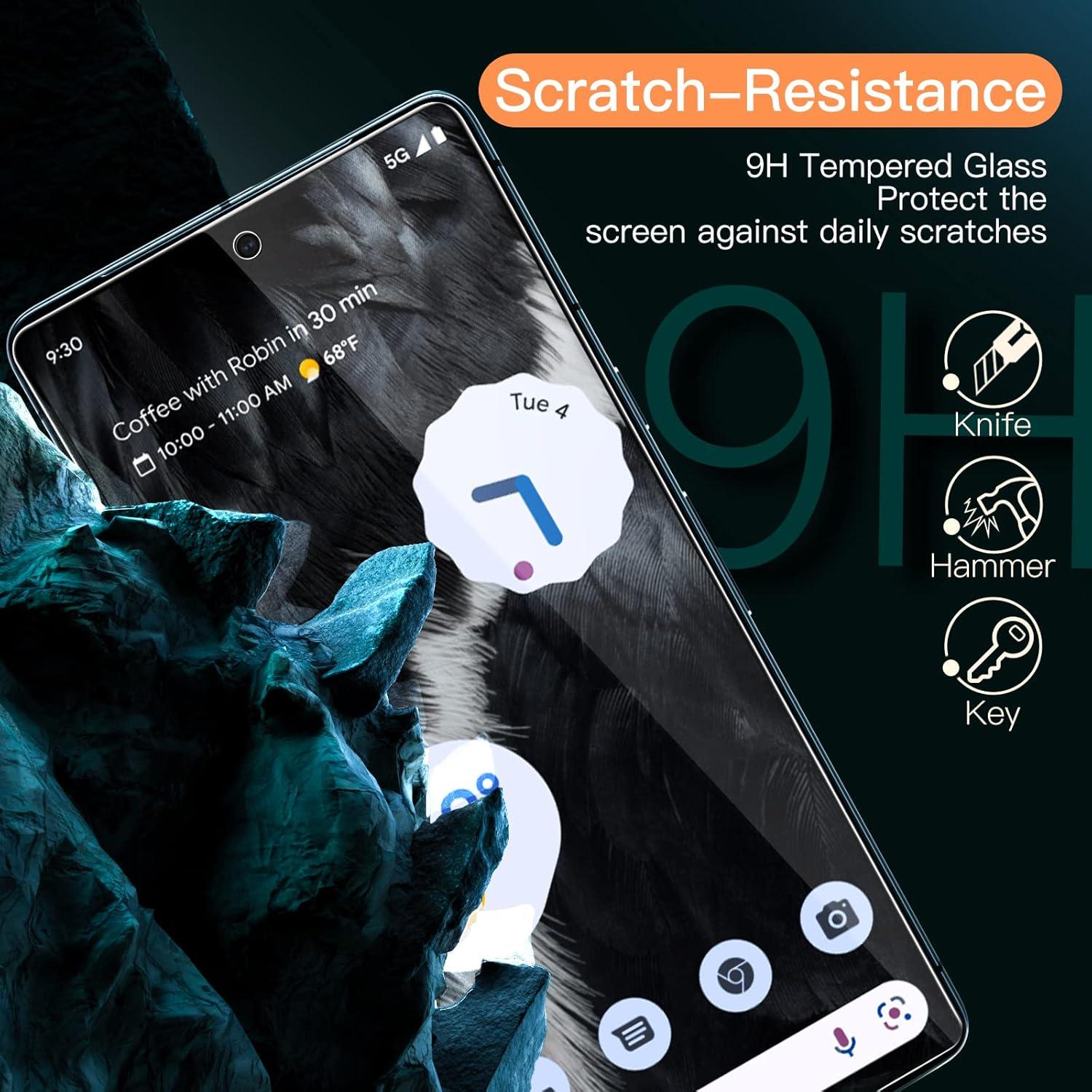 Protector de Pantalla JETech para Google Pixel 7 - Vidrio Templado HD - Paquete de 3