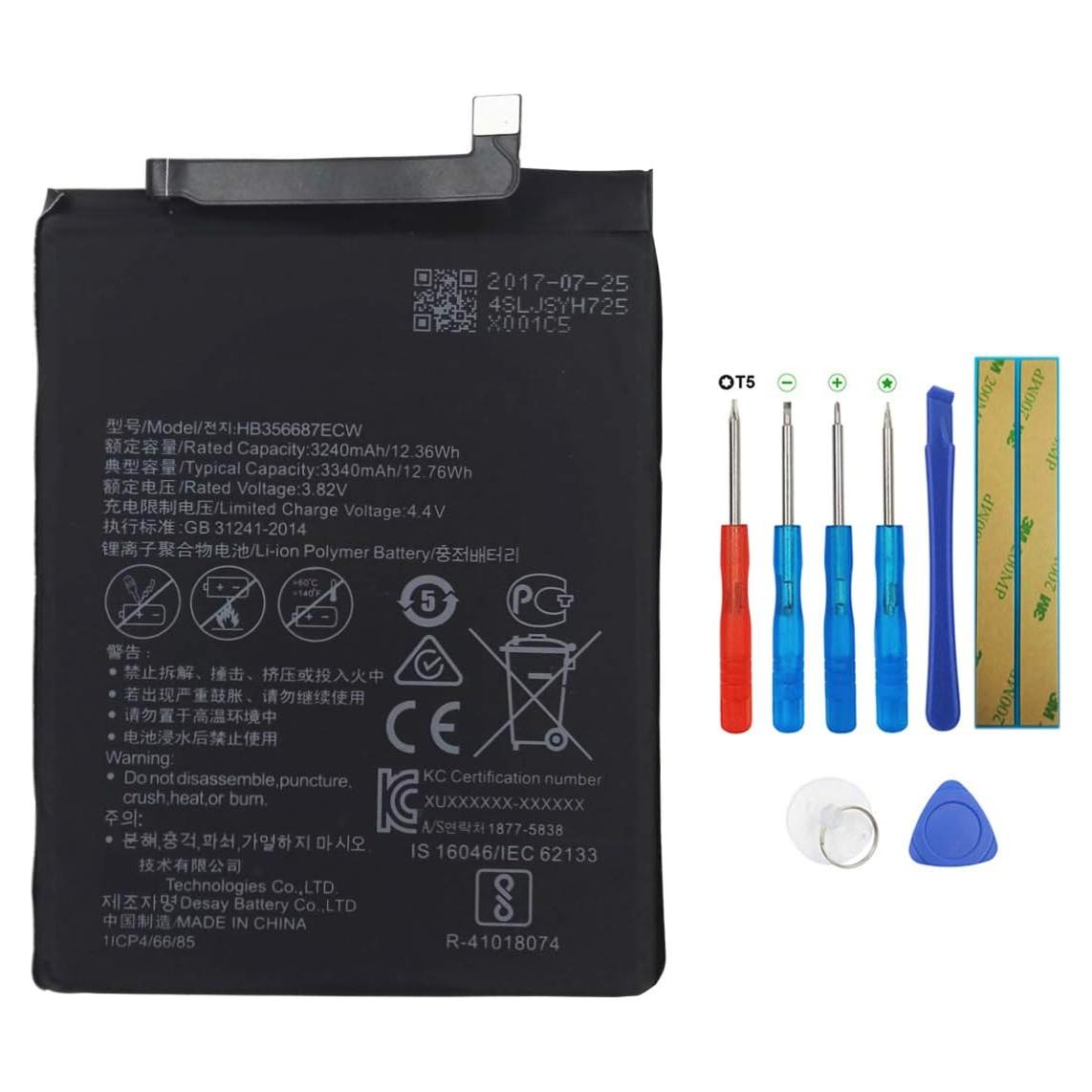 Batería de Litio Polimérico Huawei HB356687ECW 3340mAh