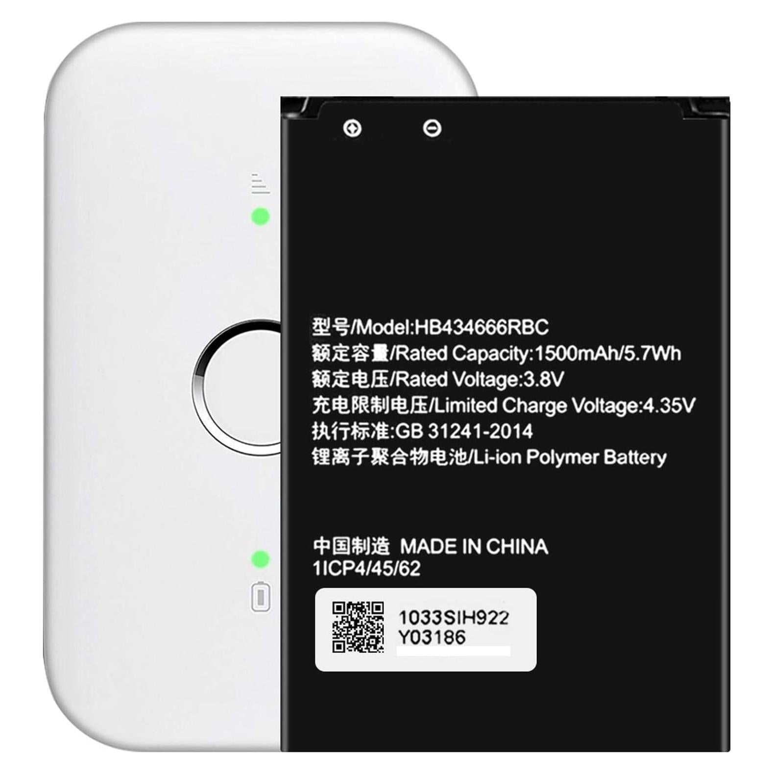 Batería de Reemplazo DDONG HB434666RBC para Huawei E5577 y E5573