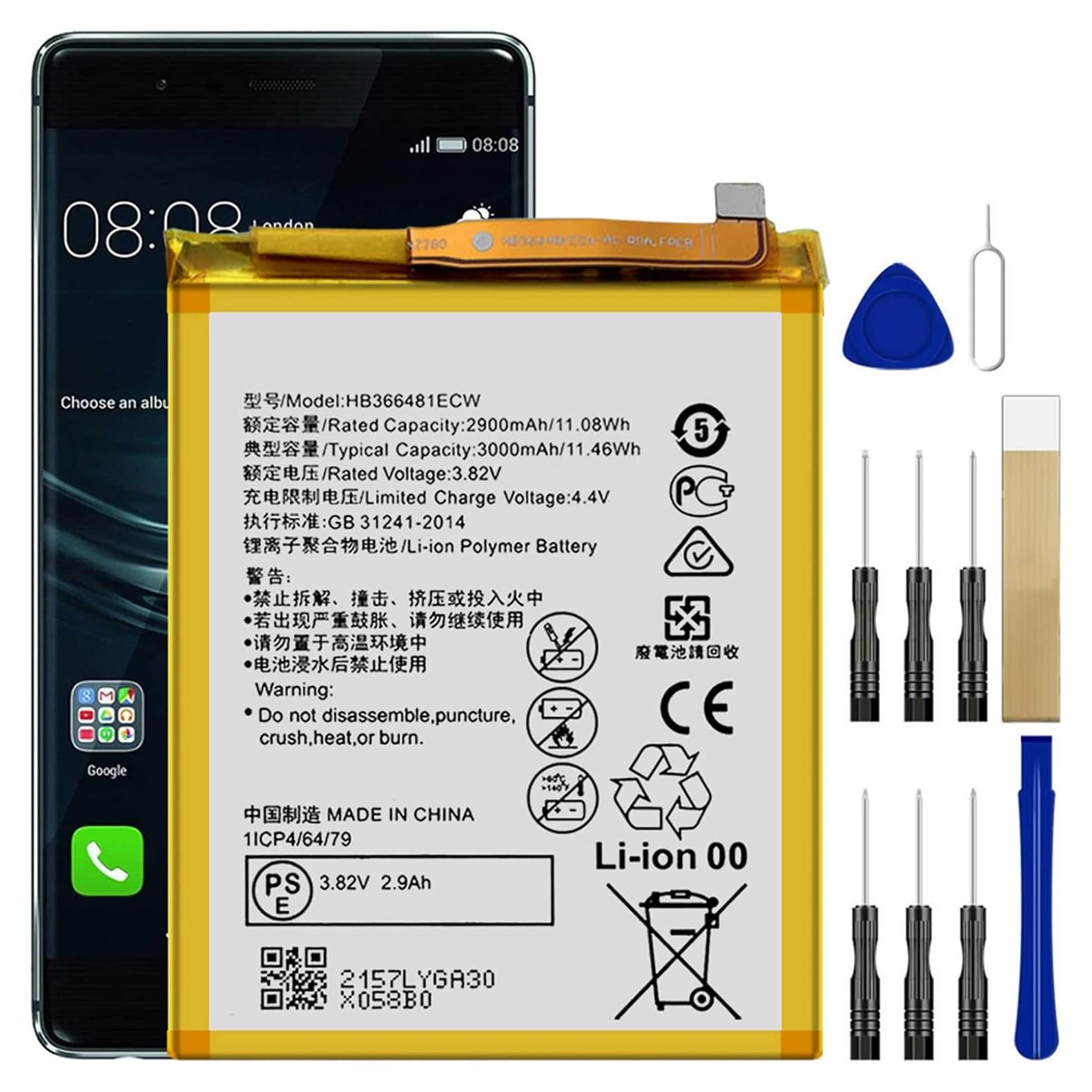 Batería de Reemplazo DDONG HB366481ECW para Huawei P20 Lite