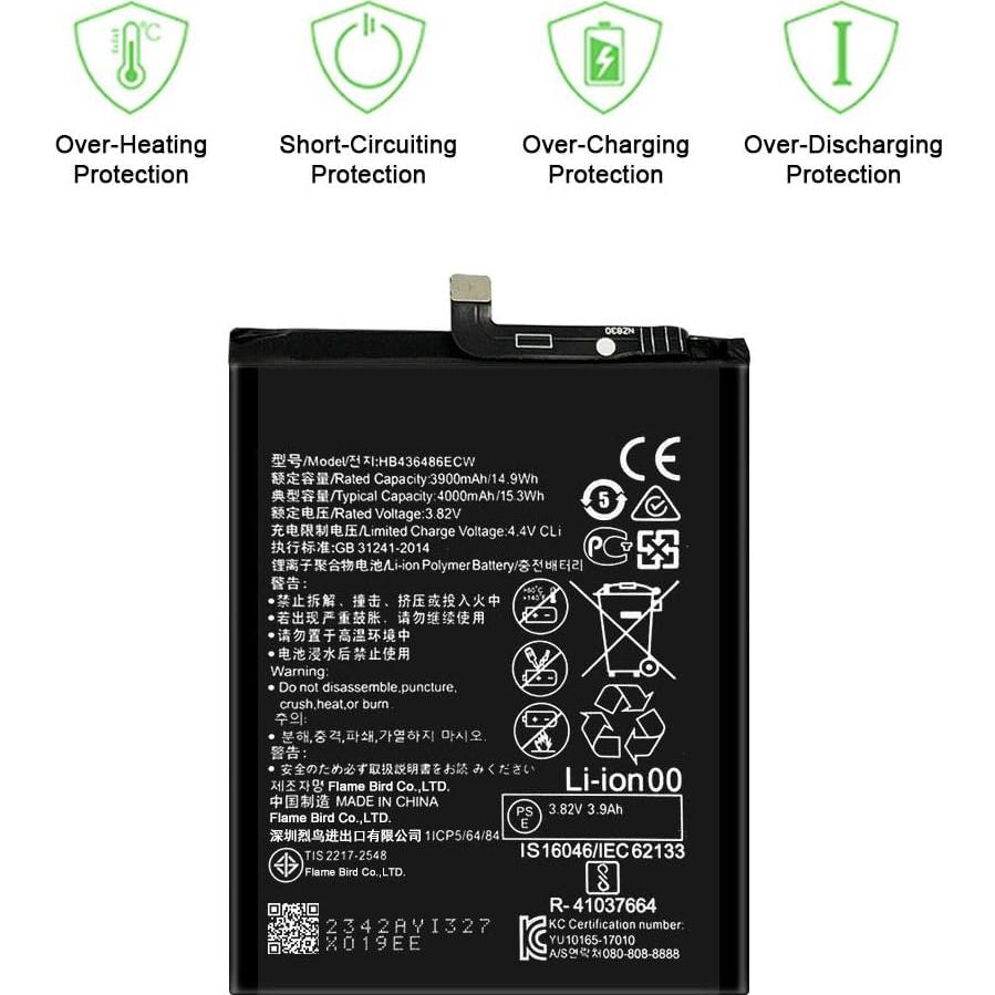 Batería de Reemplazo WUHAO HB436486ECW para Huawei Mate 10 Pro