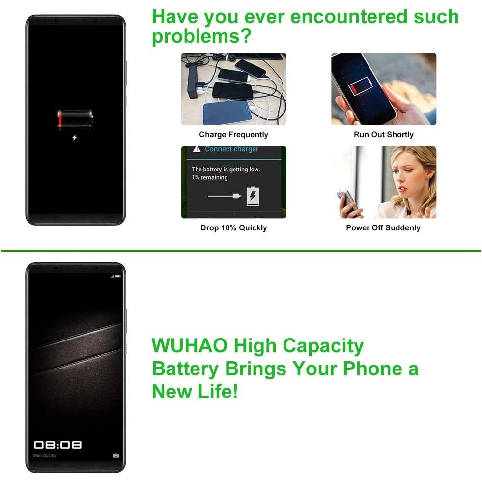 Batería de Reemplazo WUHAO HB436486ECW para Huawei Mate 10 Pro