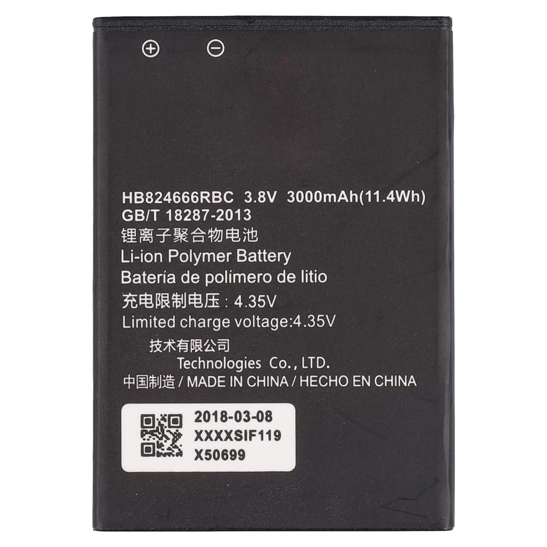 Batería Recargable Polímero 3000mAh HB824666RBC para Huawei