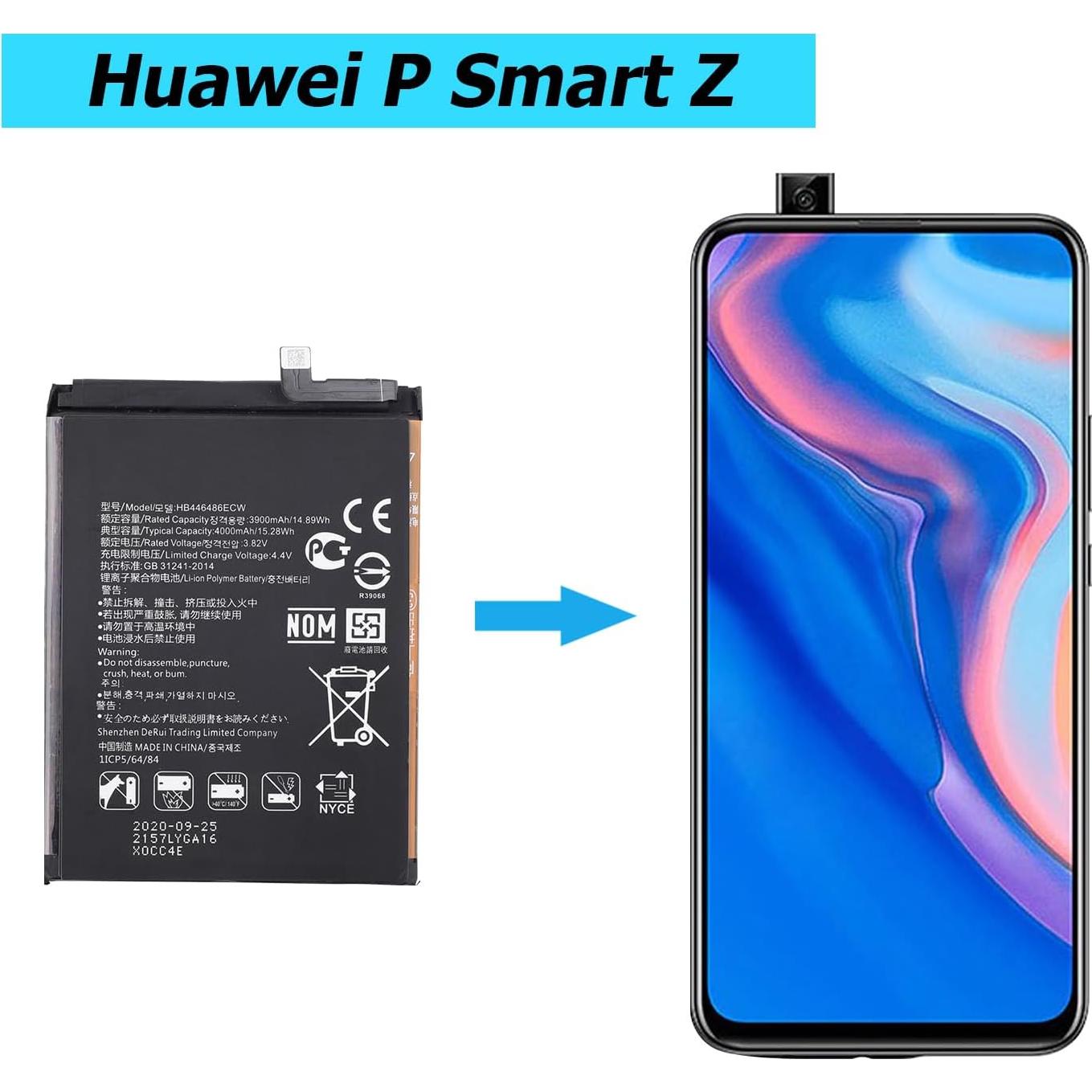 Batería de Reemplazo HB446486ECW para P Smart Z y Honor 9X Pro