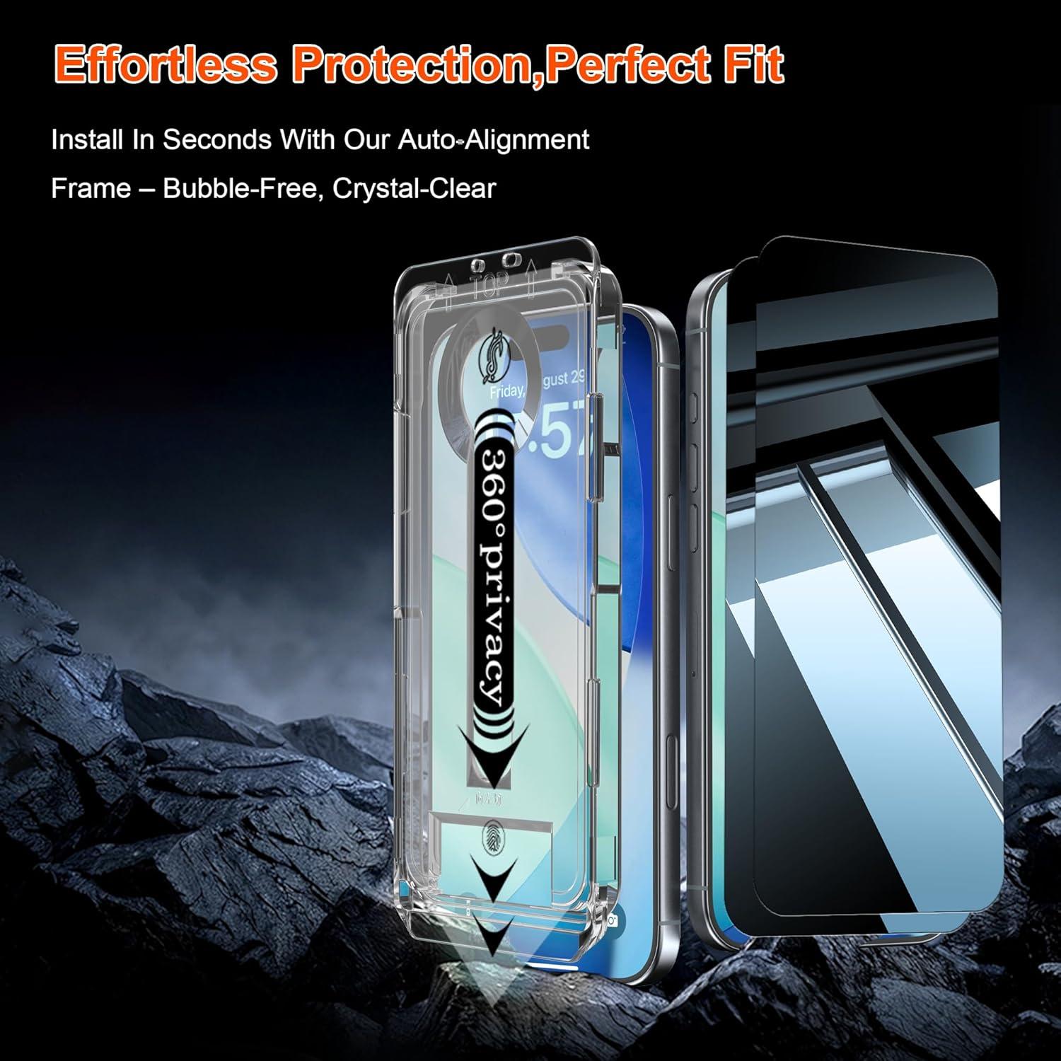 Protector de Pantalla OneFish Privacidad 2 Pack para iPhone 17