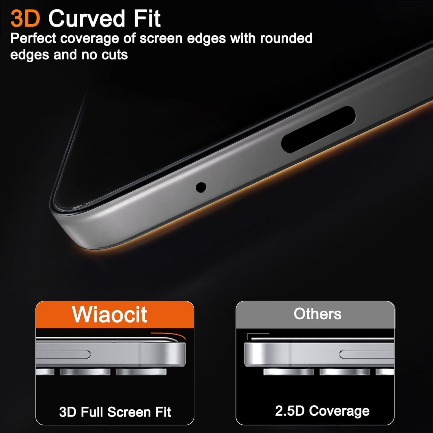 Protector de Pantalla Vidrio Templado Wiaocit para Samsung Galaxy S25 FE