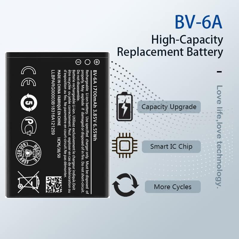Batería BV-6A Reemplazo para Nokia 8110 4G 1700mAh
