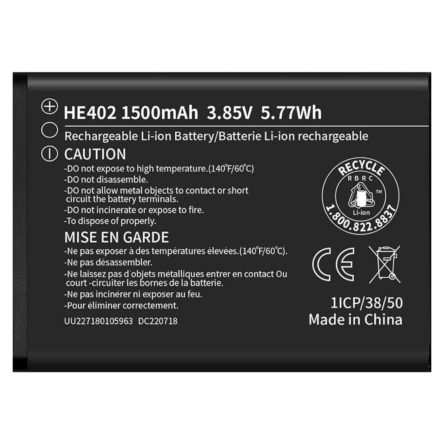 Batería de Reemplazo 1500mAh Xeceor HE402 para Nokia AT&T