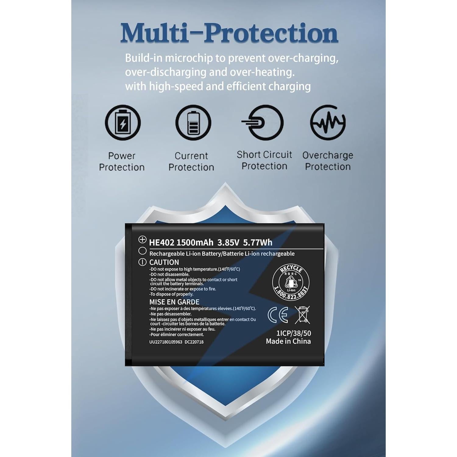 Batería de Reemplazo 1500mAh Xeceor HE402 para Nokia AT&T