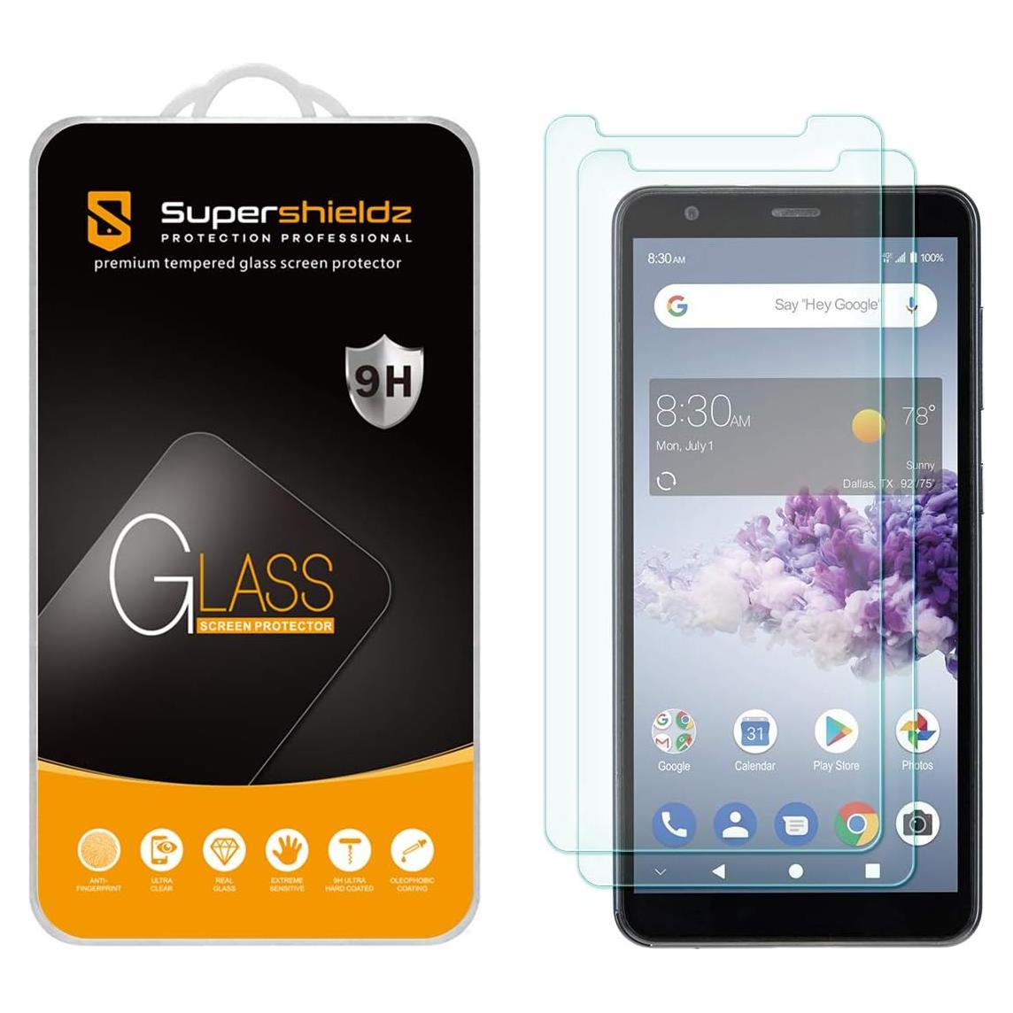 Protector de Pantalla Vidrio Templado Supershieldz ZTE Blade A3 Prime - 2 Piezas