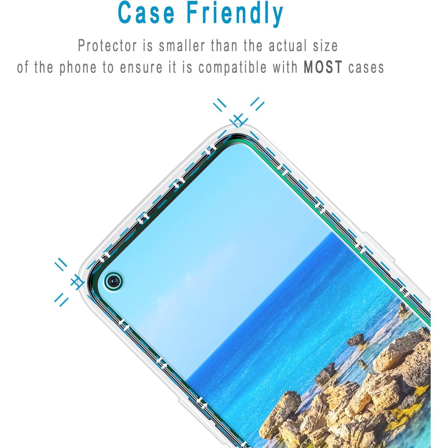 Protector de Pantalla HPTech para OnePlus Nord N200 5G - 2 Piezas, Vidrio Templado 9H, Anti Rayones, Libre de Burbujas