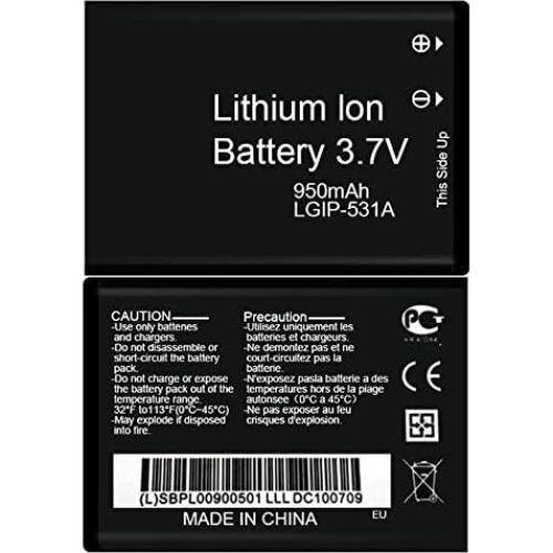 Batería de Reemplazo LGIP-531A 950mAh para Teléfonos LG