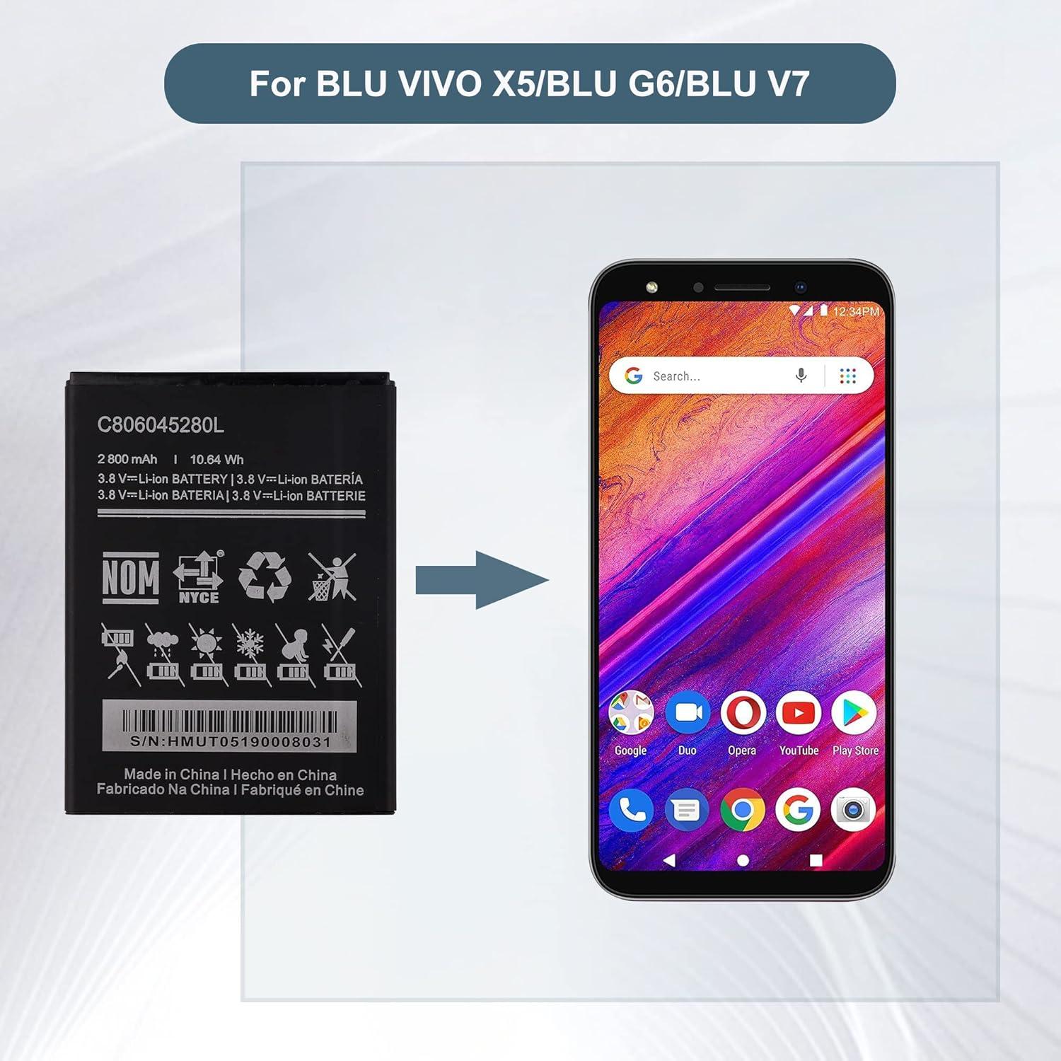 Batería de Reemplazo C806045280L para BLU G6/VIVO X5 2000mAh