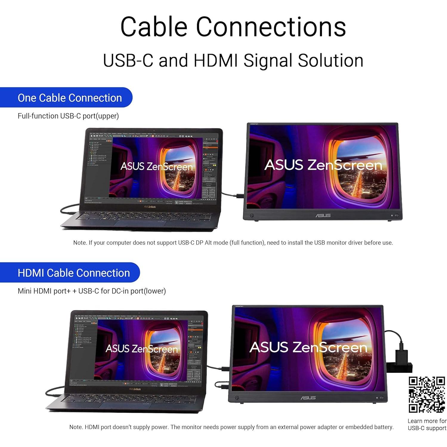 Monitor Portátil ASUS ZenScreen Touch 15.6" FHD IPS Batería