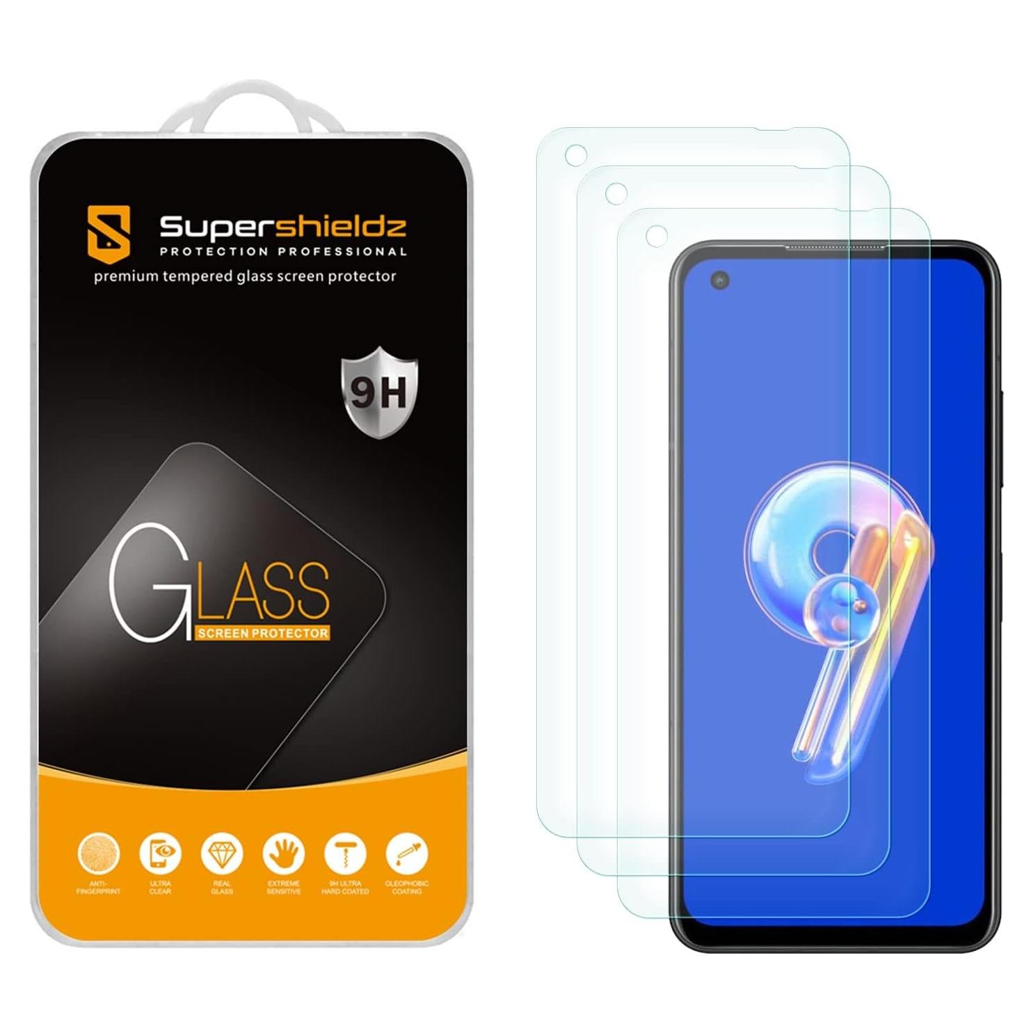 Protector de Pantalla Vidrio Templado Supershieldz para Asus Zenfone 9 - 3 Unidades