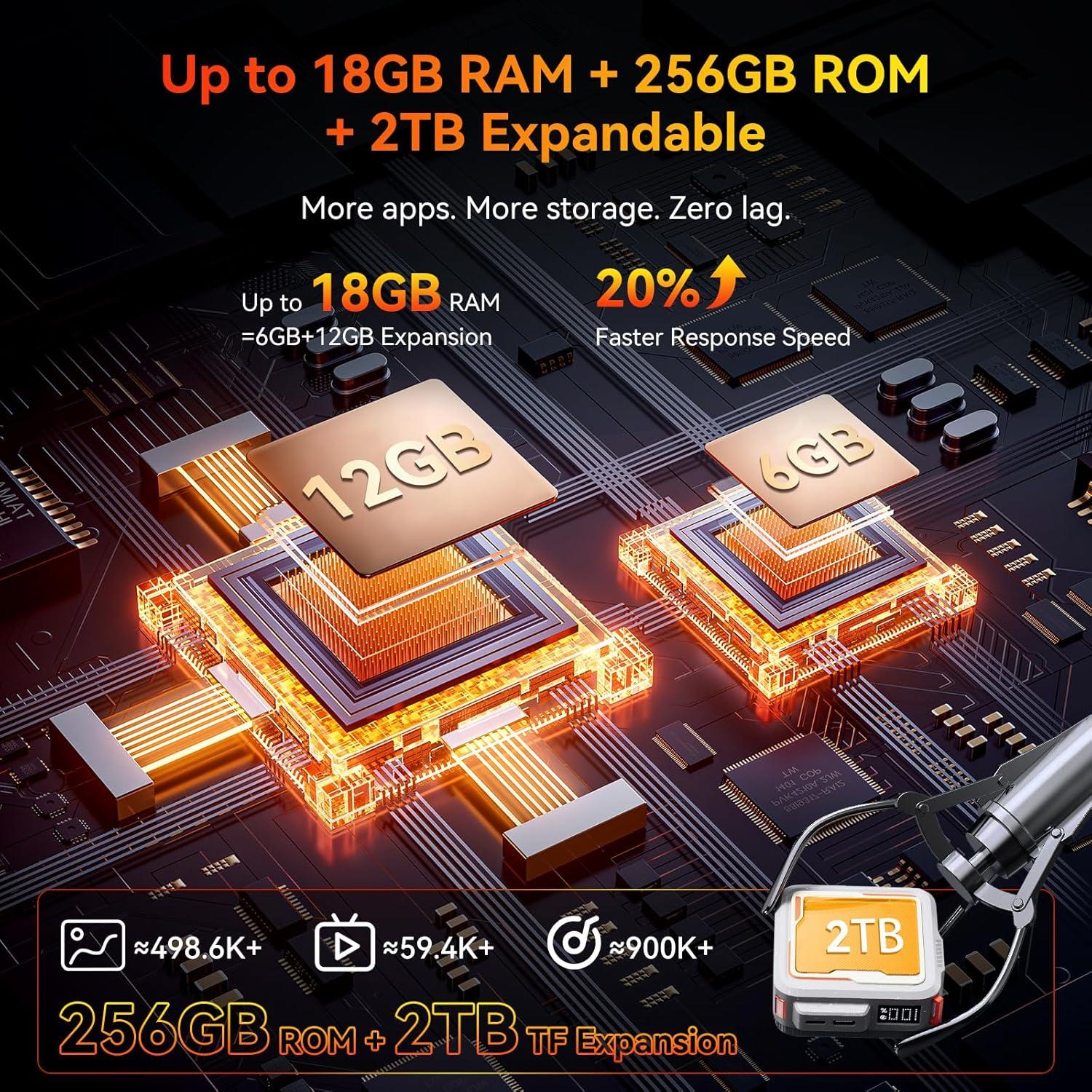 Teléfono Rugerizado Blackview Fort 1 6.56" 18GB+256GB 10000mAh