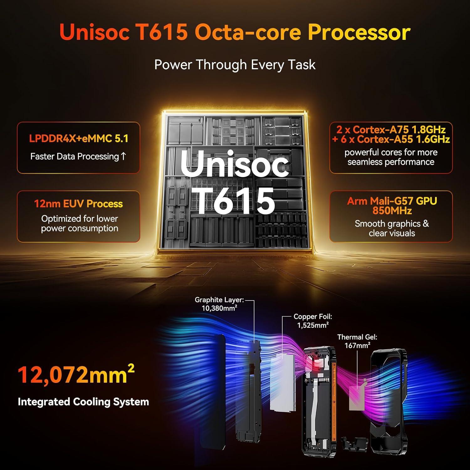 Teléfono Rugerizado Blackview Fort 1 6.56" 18GB+256GB 10000mAh