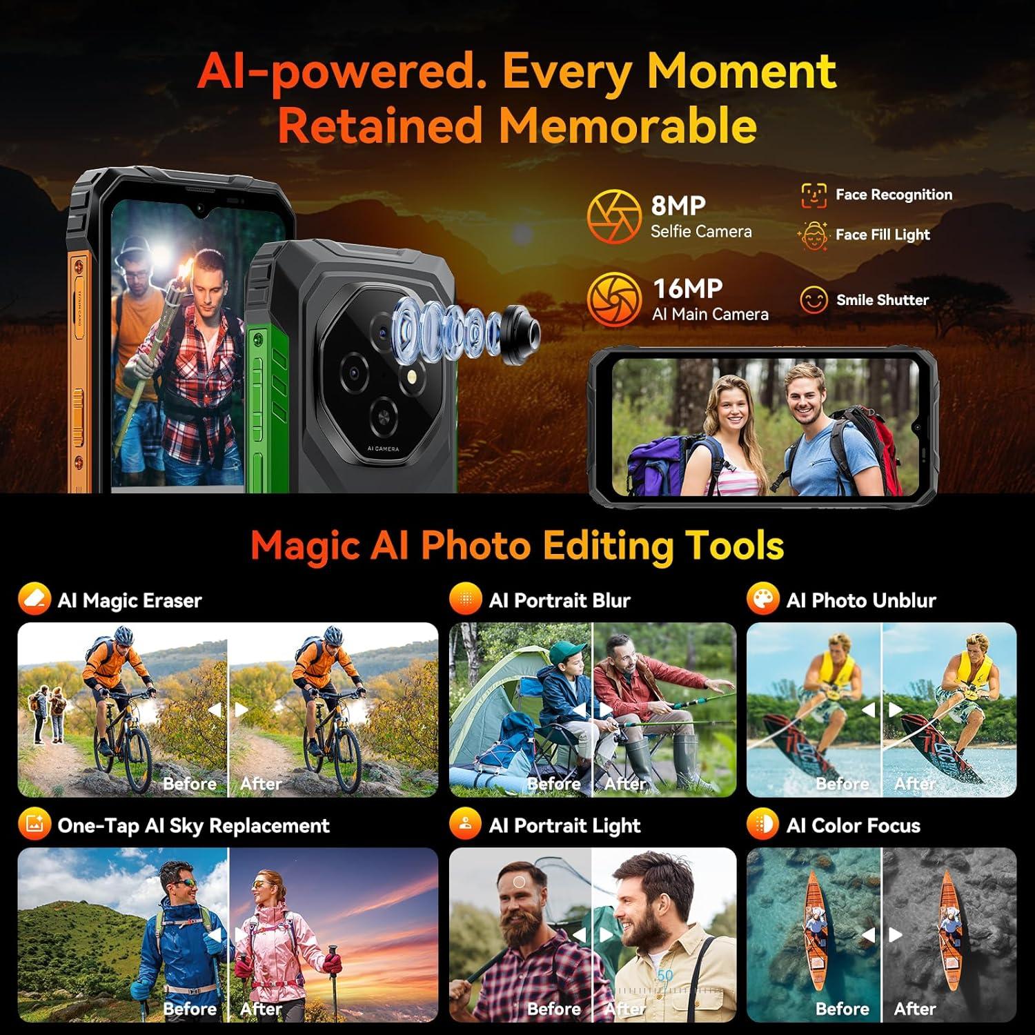 Teléfono Rugged Blackview Fort 1 Android 15 12GB 128GB 10000mAh