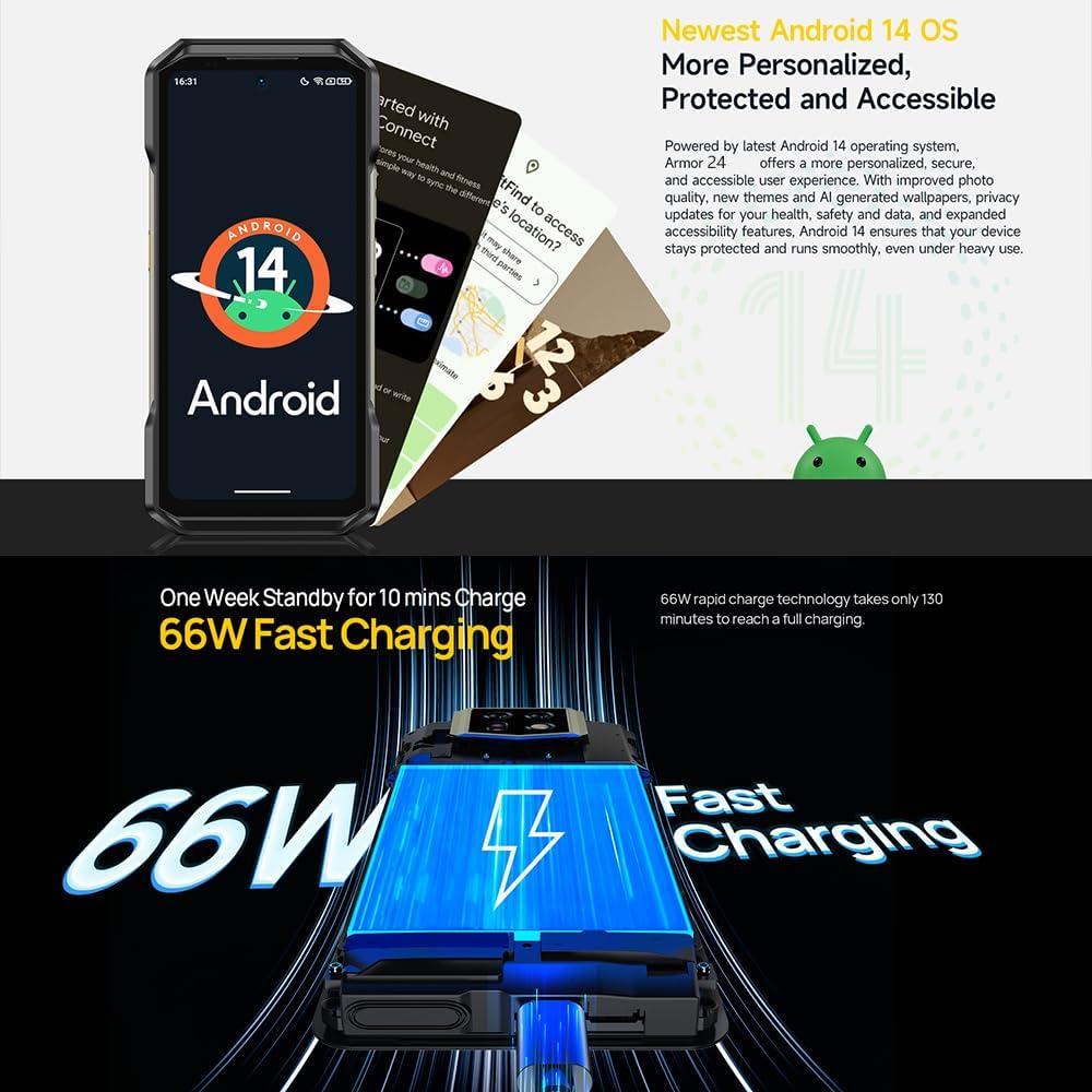 Ulefone Armor 24 Teléfono Resistente 22000mAh 24GB RAM 256GB