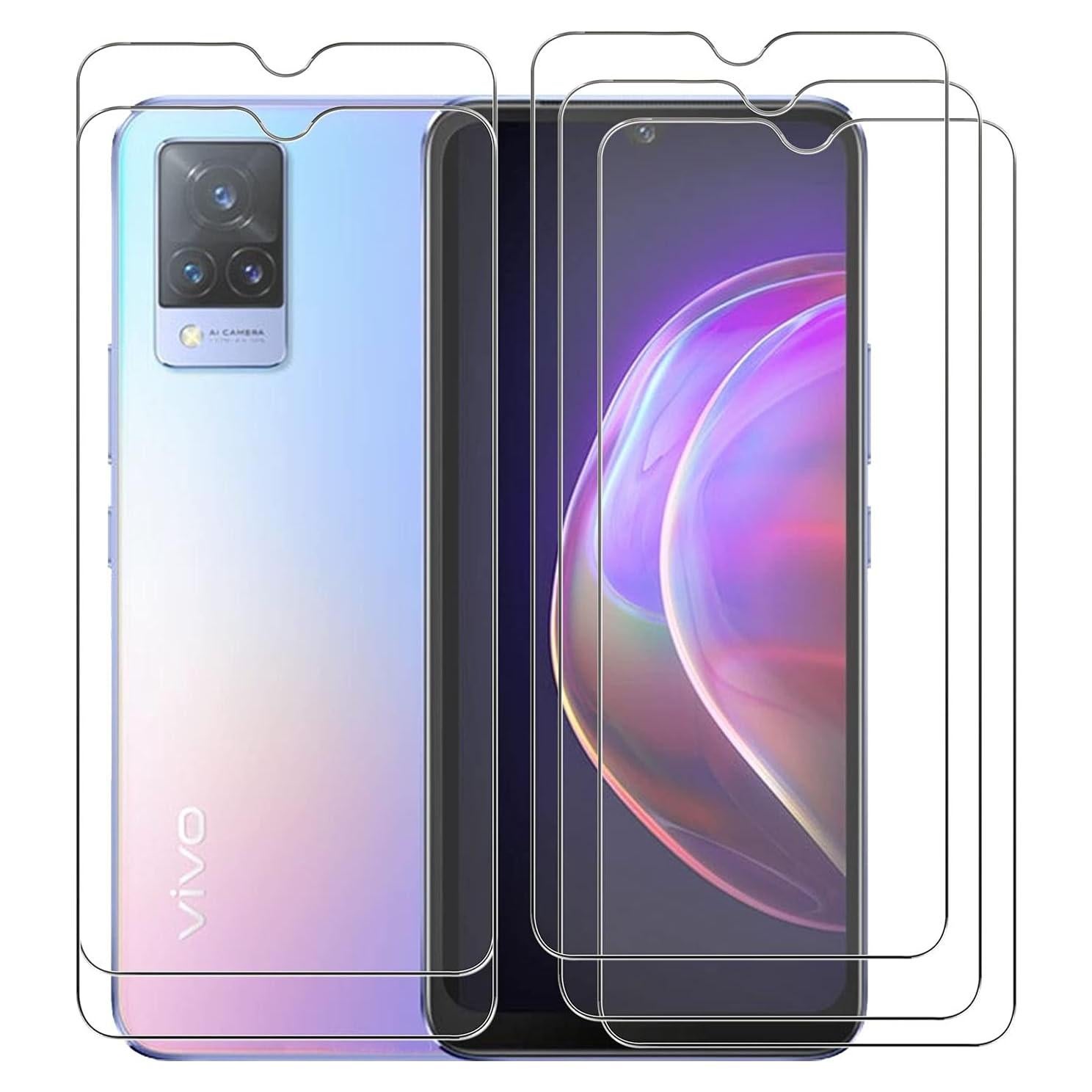 Paquete de 5 Protectores de Pantalla Vidrio Templado AQGG para vivo V21