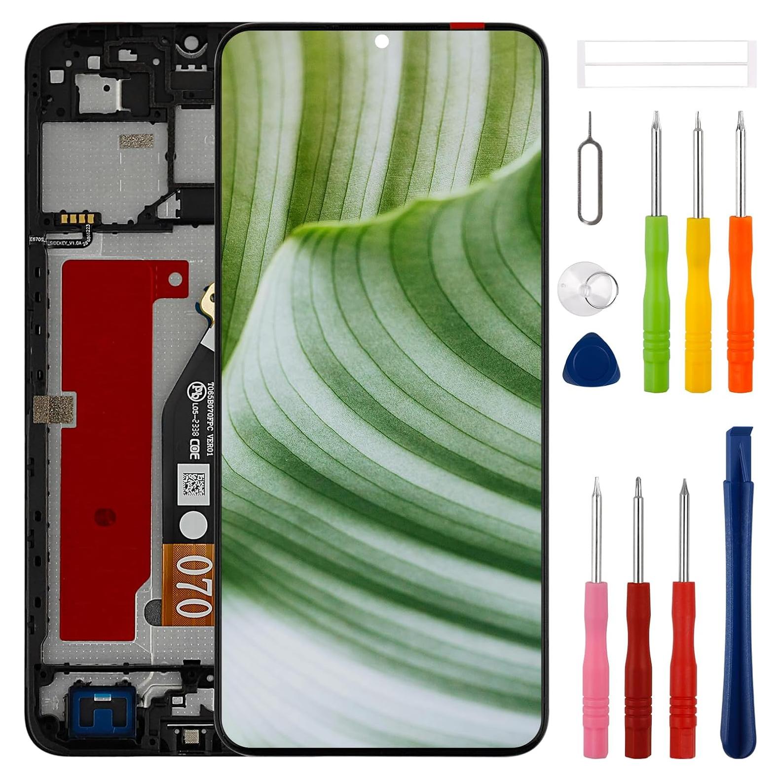 Reemplazo Pantalla LCD ZTE Blade A54 Negro con Marco y Herramientas