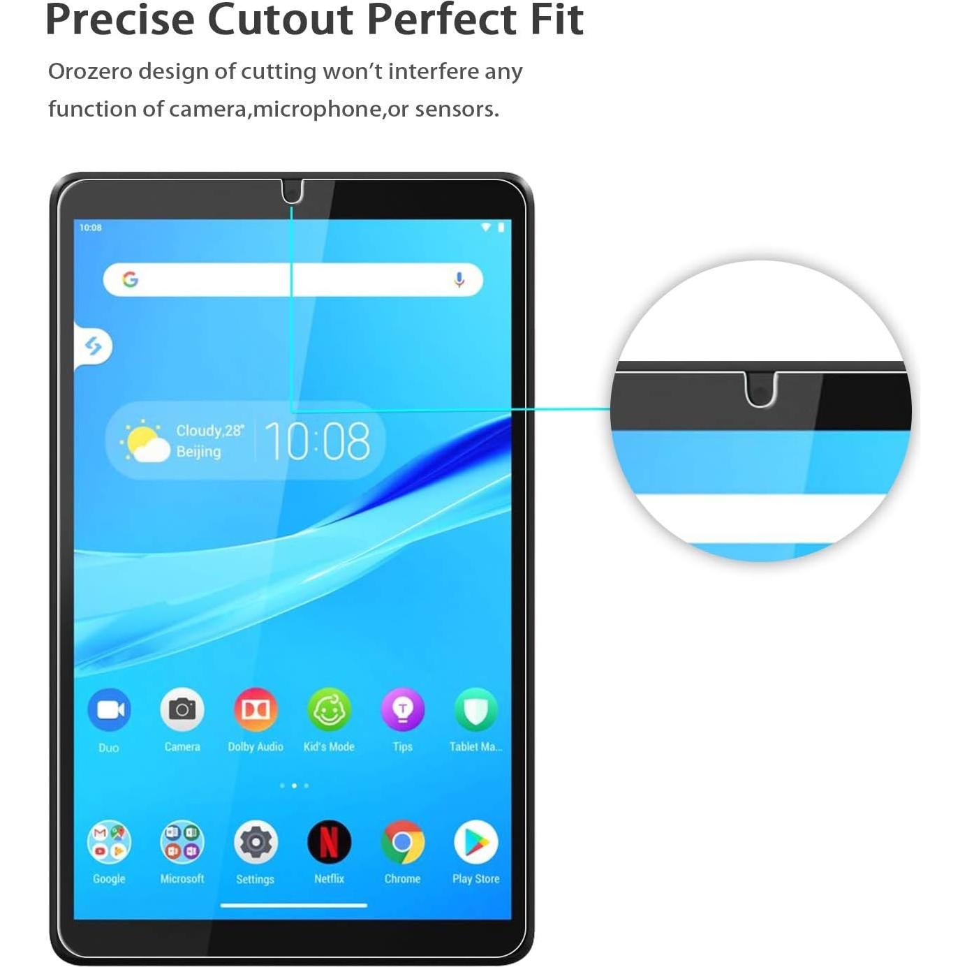 Protector de Pantalla Vidrio Templado Orzero para Lenovo Tab M8 8"