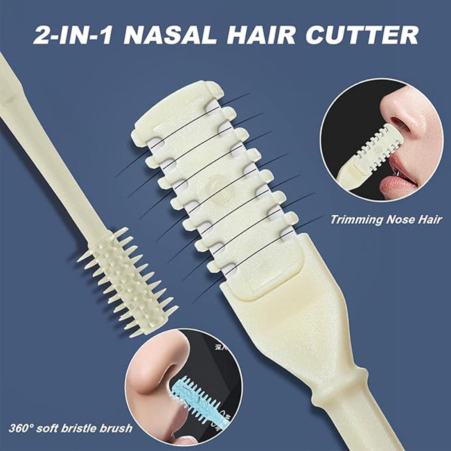 Cortador de Vello Nasal 2 en 1 Acero Inoxidable 5PCS