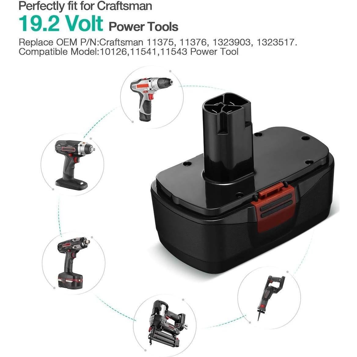 Batería Vanon C-3 4.8Ah 19.2V Ni-MH para Craftsman