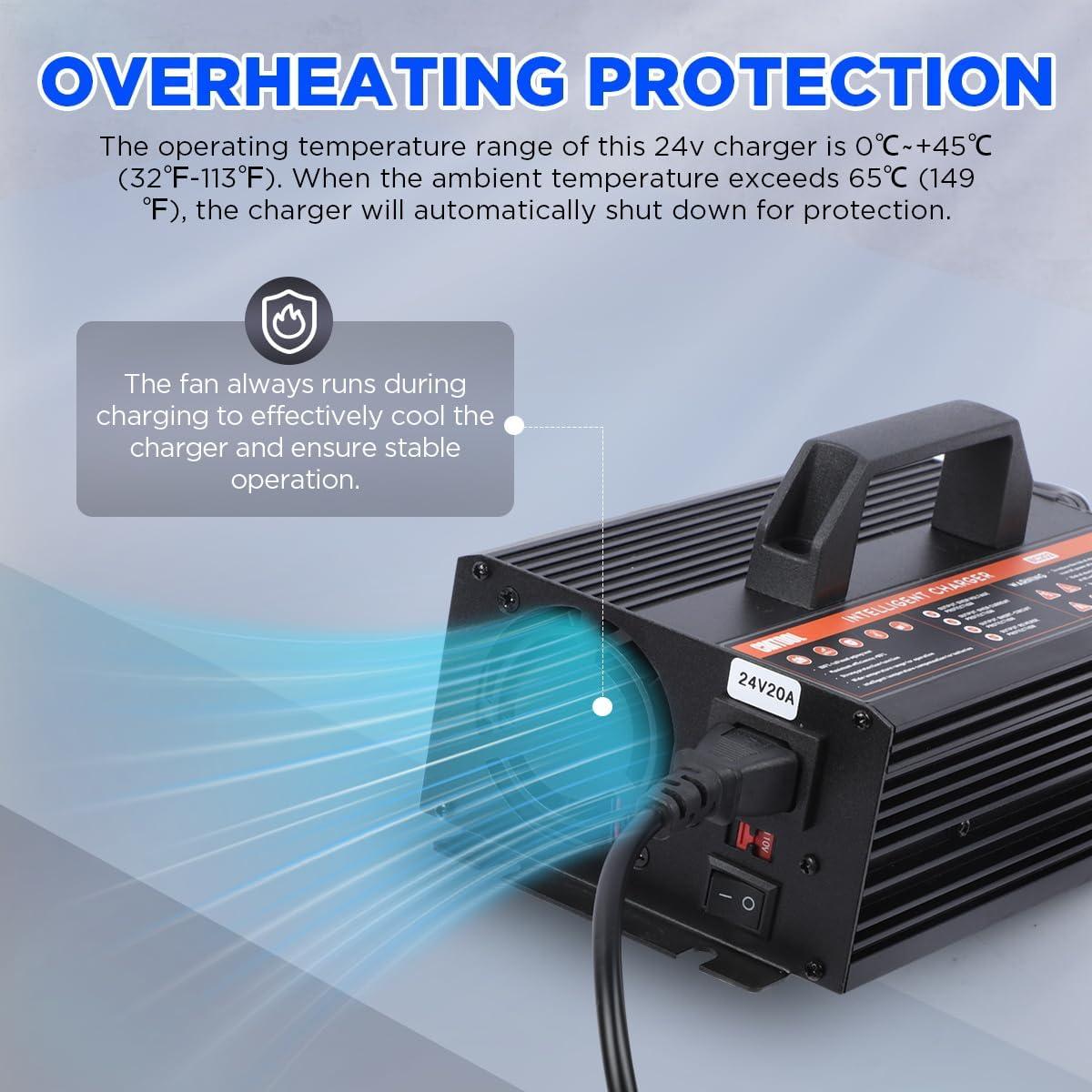 Cargador de Batería Inteligente CMTOOL 24V 20A Automático