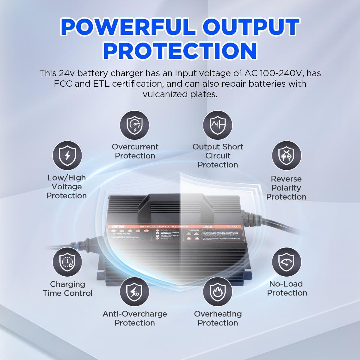 Cargador de Batería Inteligente CMTOOL 24V 20A Automático