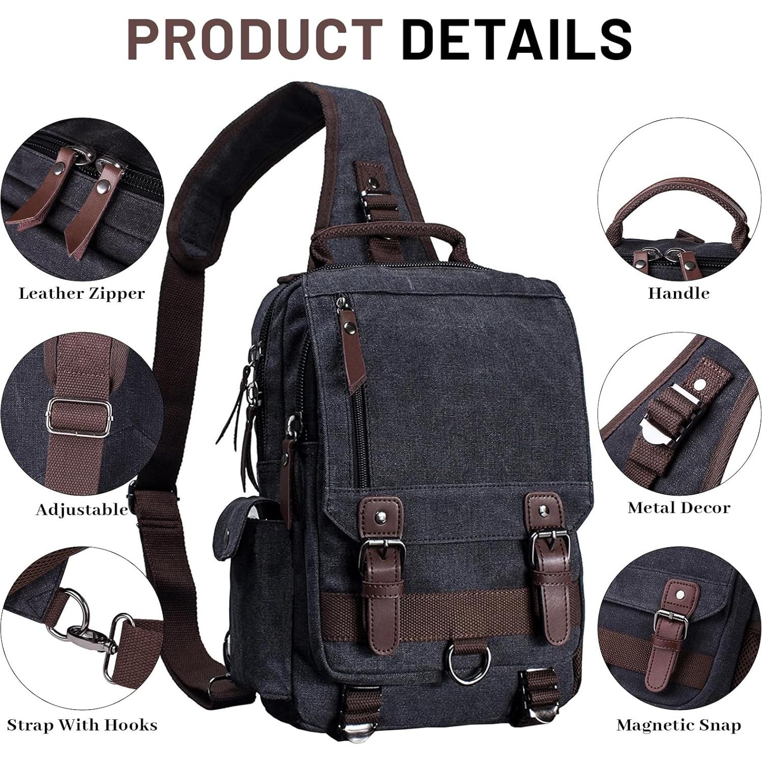 Bolsa Mensajera de Lona mygreen 29x39x12 cm Caqui