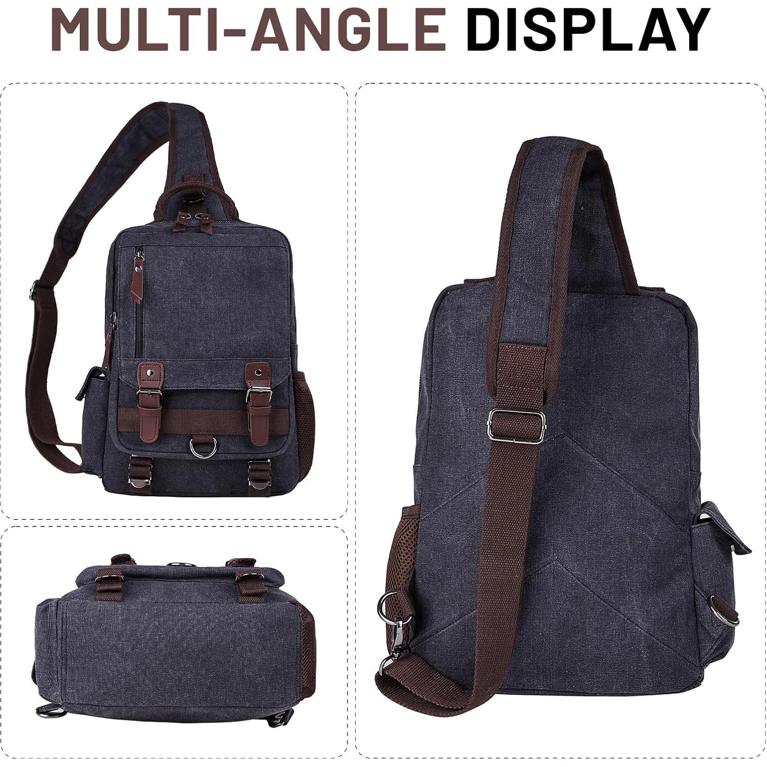 Bolsa Mensajera de Lona mygreen 29x39x12 cm Caqui