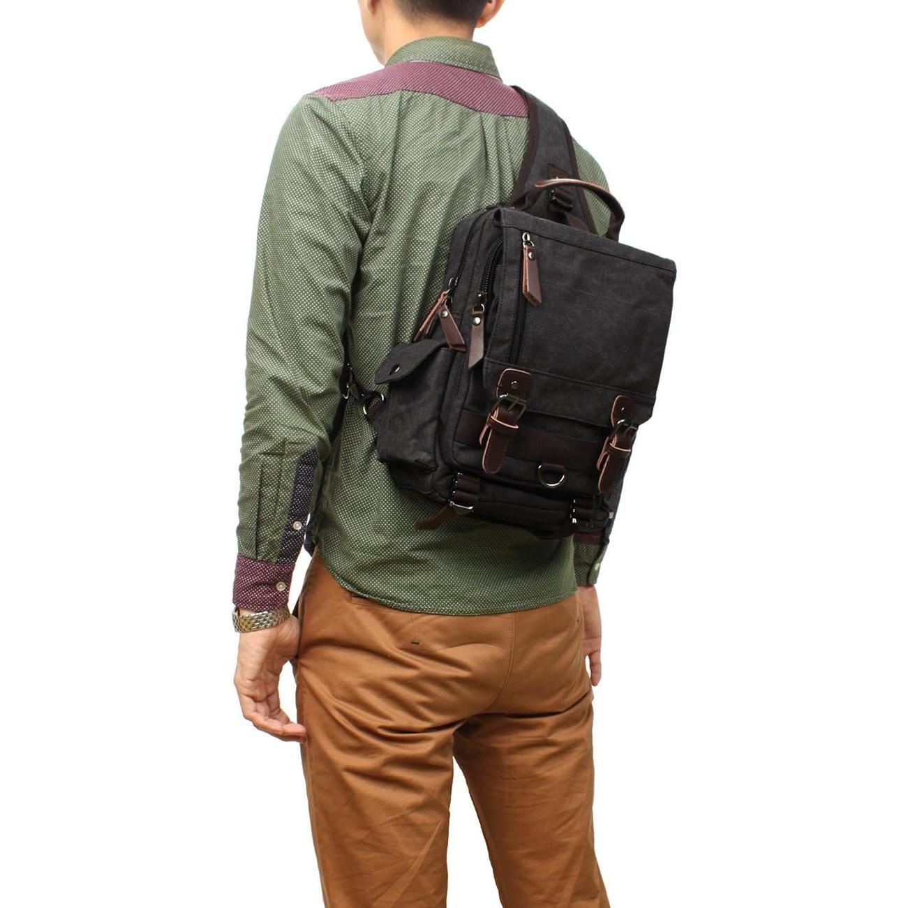 Bolsa Mensajera de Lona mygreen 29x39x12 cm Caqui